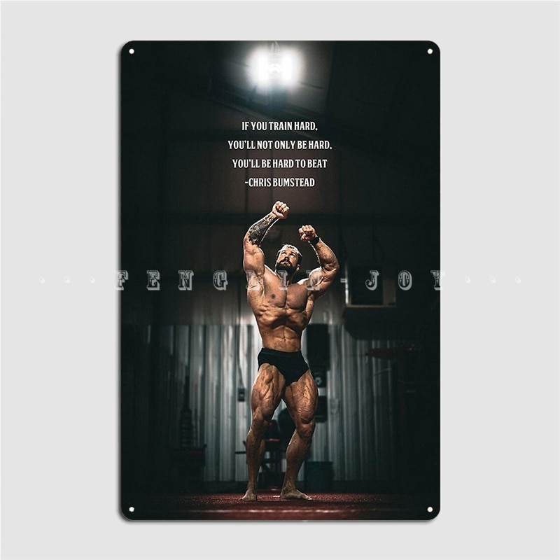 Chris Bumstead Gym Motivation Wall Art Metal Sign Club Wall Personalized Painting D eacute cor Tin 1 - Cbum Store